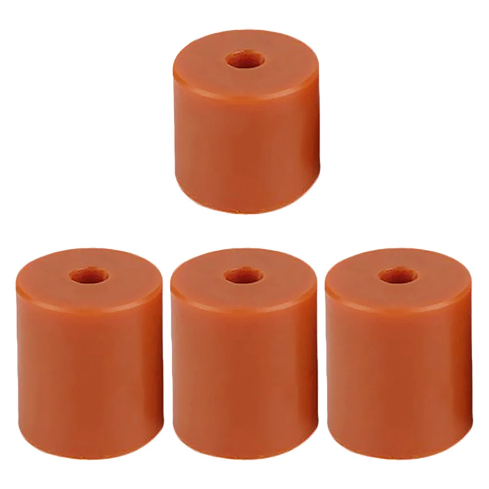 4 Pcs Printer Accessories Heat Bed Silicone Column Mounts Leveling Silica Gel Hot Orange 3D Bead Wear-resistant Buffer