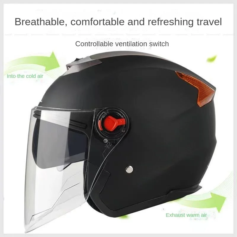 High Quality Motorcycle Helmets Head Guard Double Visor Three-Quarter Motorcycle Helmet for Adults Motocross Motorbike