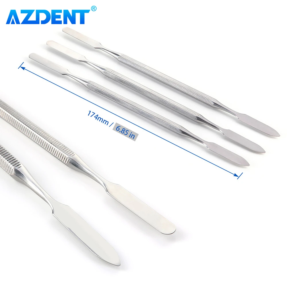 10PCS/Pack Dental Mixing Spatula Tool Spatuler AZDENT Dentistry Mixing Stick Color Tools Stainless Steel