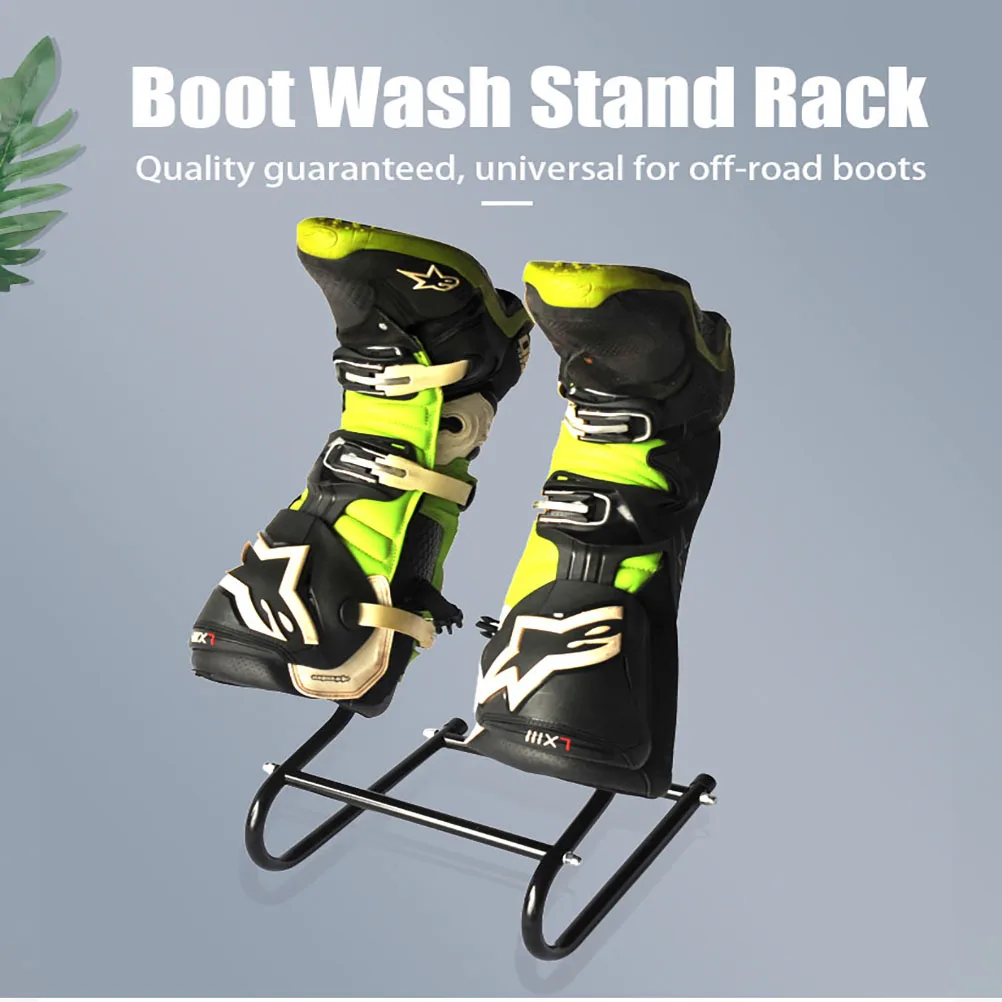 OTOM Motorcycle Boot Wash Stand Mental Boot Holder Universal Fit Off-Road Boots Drying Rack Drain Stand