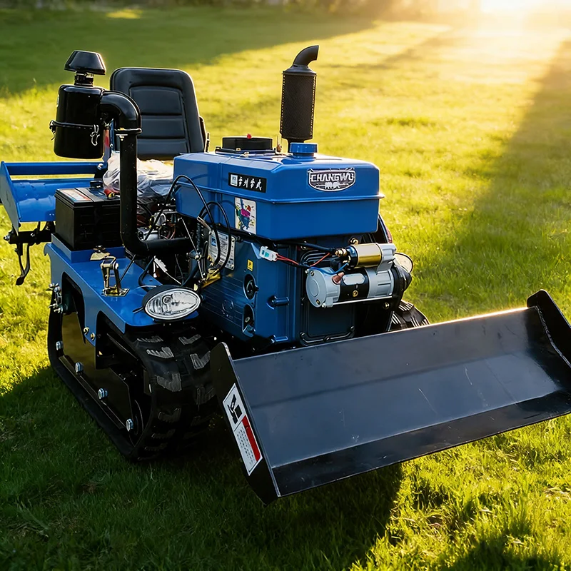 

Customized Full Terrain Small Crawler Tractor, Diesel Micro Tiller & Farm Plowing Crawler Rotary Tiller