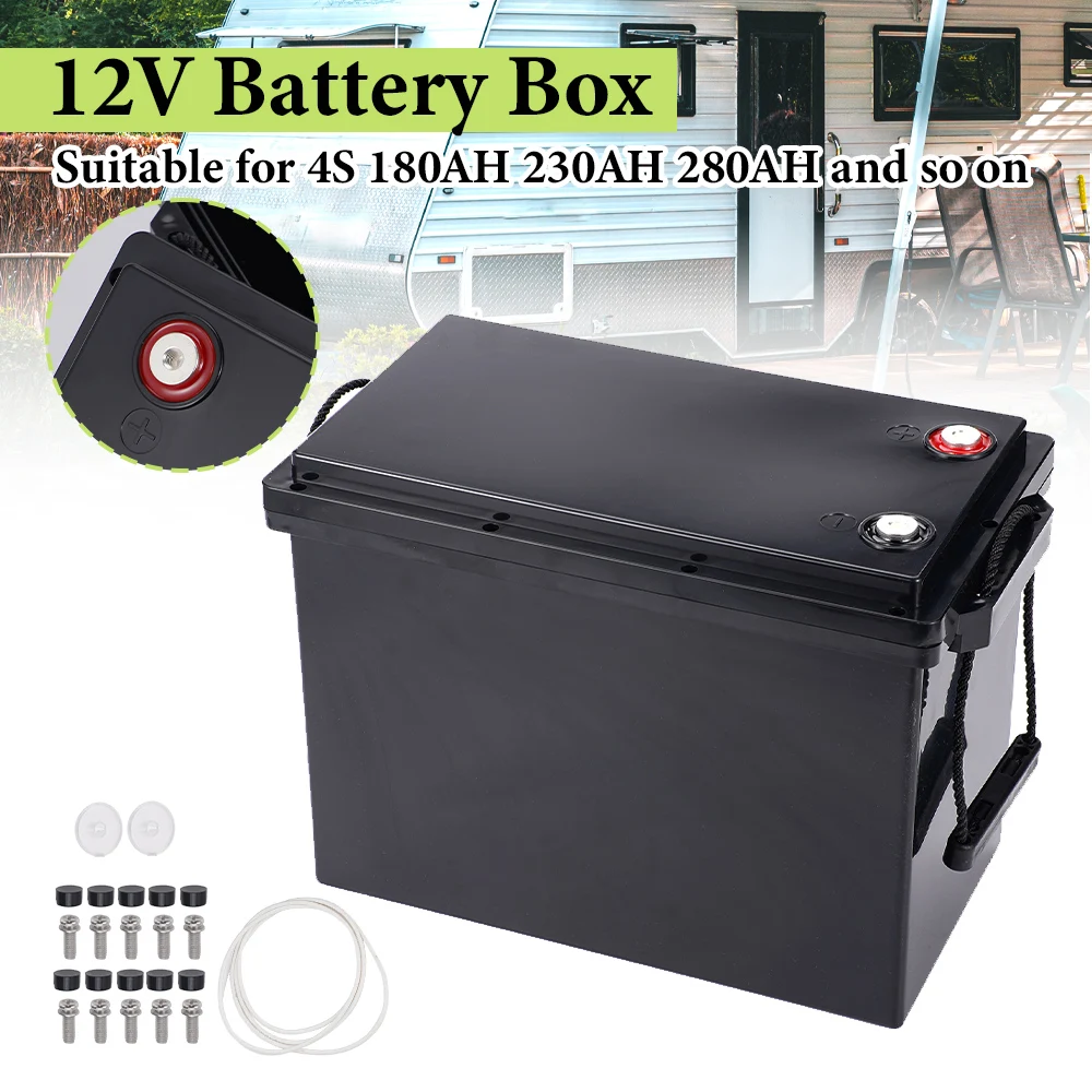 230AH 280AH for 4S Battery Storage Boxes 12V Solar Cells Case RV Yacht DIY Portable Battery Storage Plastic Lithium Battery