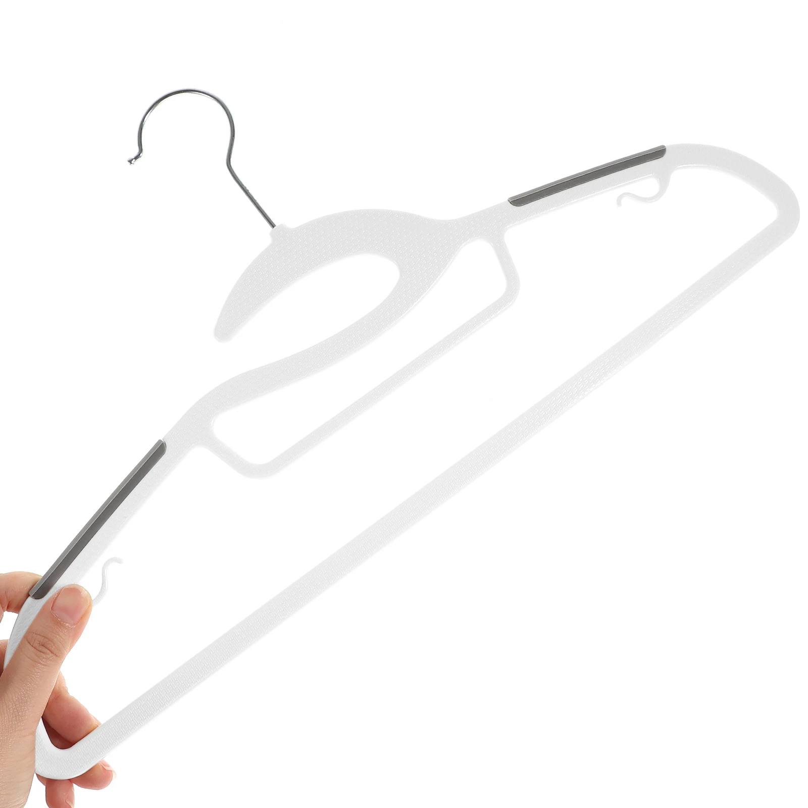 

10pcs Non slip Plastic Wide Space Saving Plastic Hangers Heavy Duty for Coat Clothes Heavy Duty Extra Wide Storage Organization