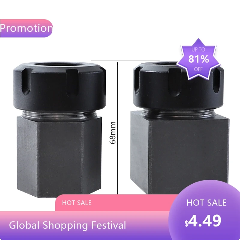 

080040803ER32 Квадратный цанговый патрон, держатель пружинного патрона из твердой стали для токарного станка с ЧПУ, аксессуары для гравировального станка