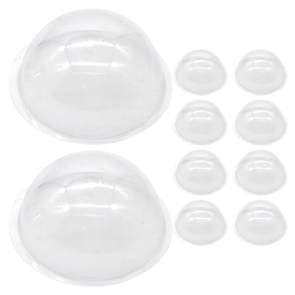 

20Pcs Clear Plastic Fillable Snow Globe Domes DIY Ornament Hemisphere Covers Creative Christmas Village Decorations Craft