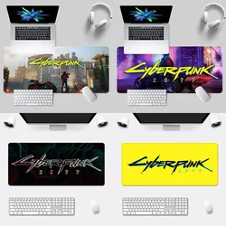 C-cyber punks mouse pad hd-druck computers pieler verriegelung kante rutsch festes mauspad xxl90x40cm tastatur pc schreibtisch pad