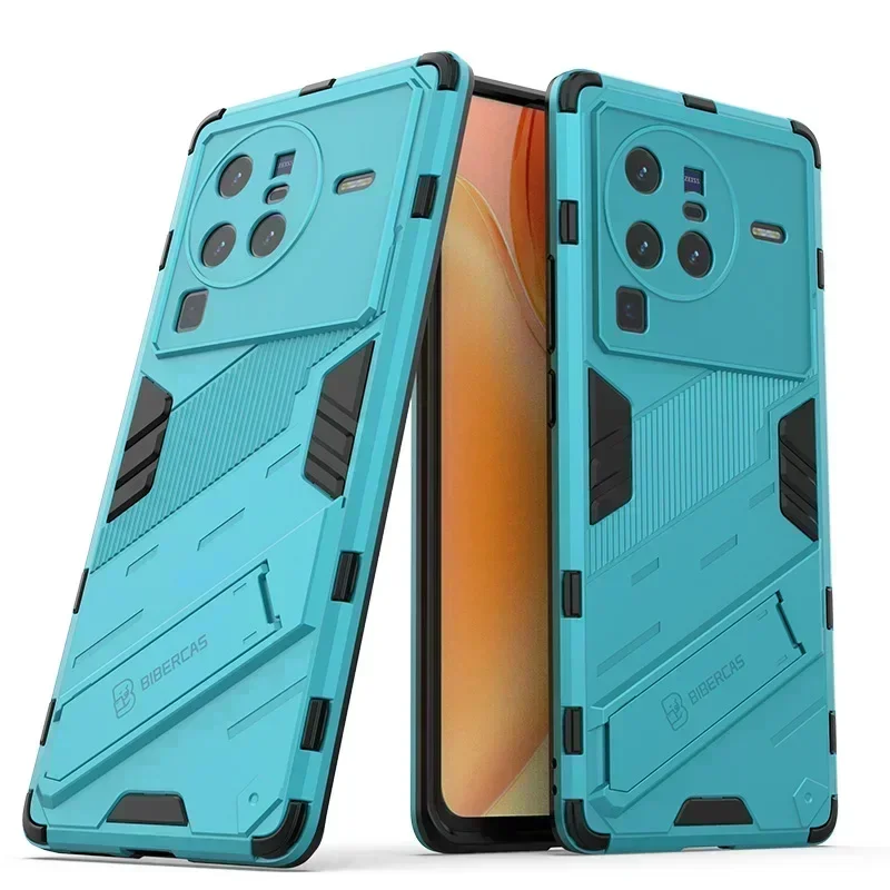 For VIVO X70T KickStand Hard TPU Case,Armor Hybrid Anti-Shock Hard Case With Stand For VIVO X80 PRO X70 PRO Plus