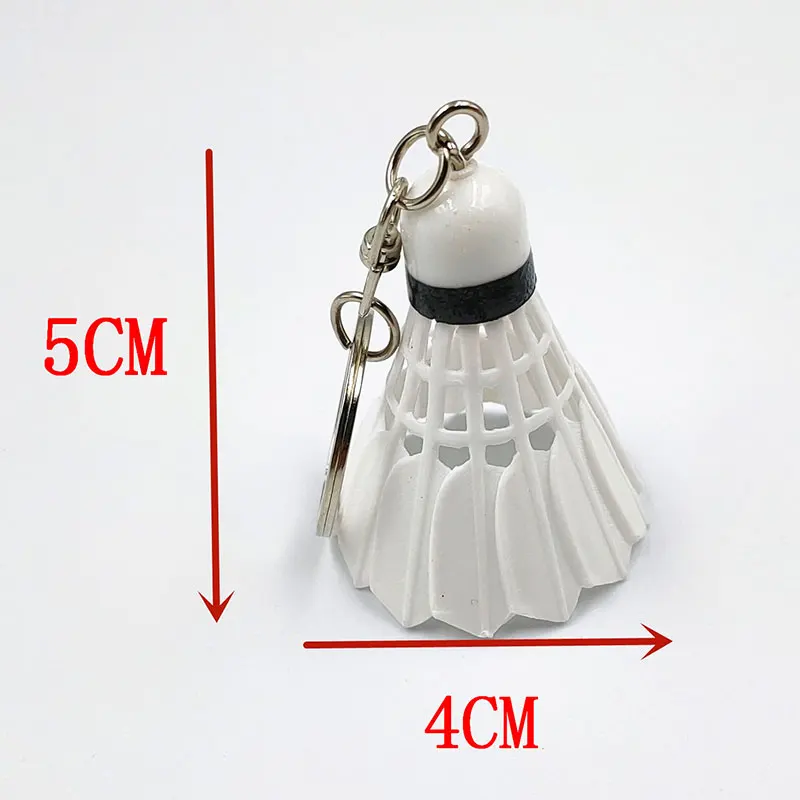 100Pcs Mini Badminton Shuttlecock Car Key Chain/ Keyring PVC/keychain/ Souvenir