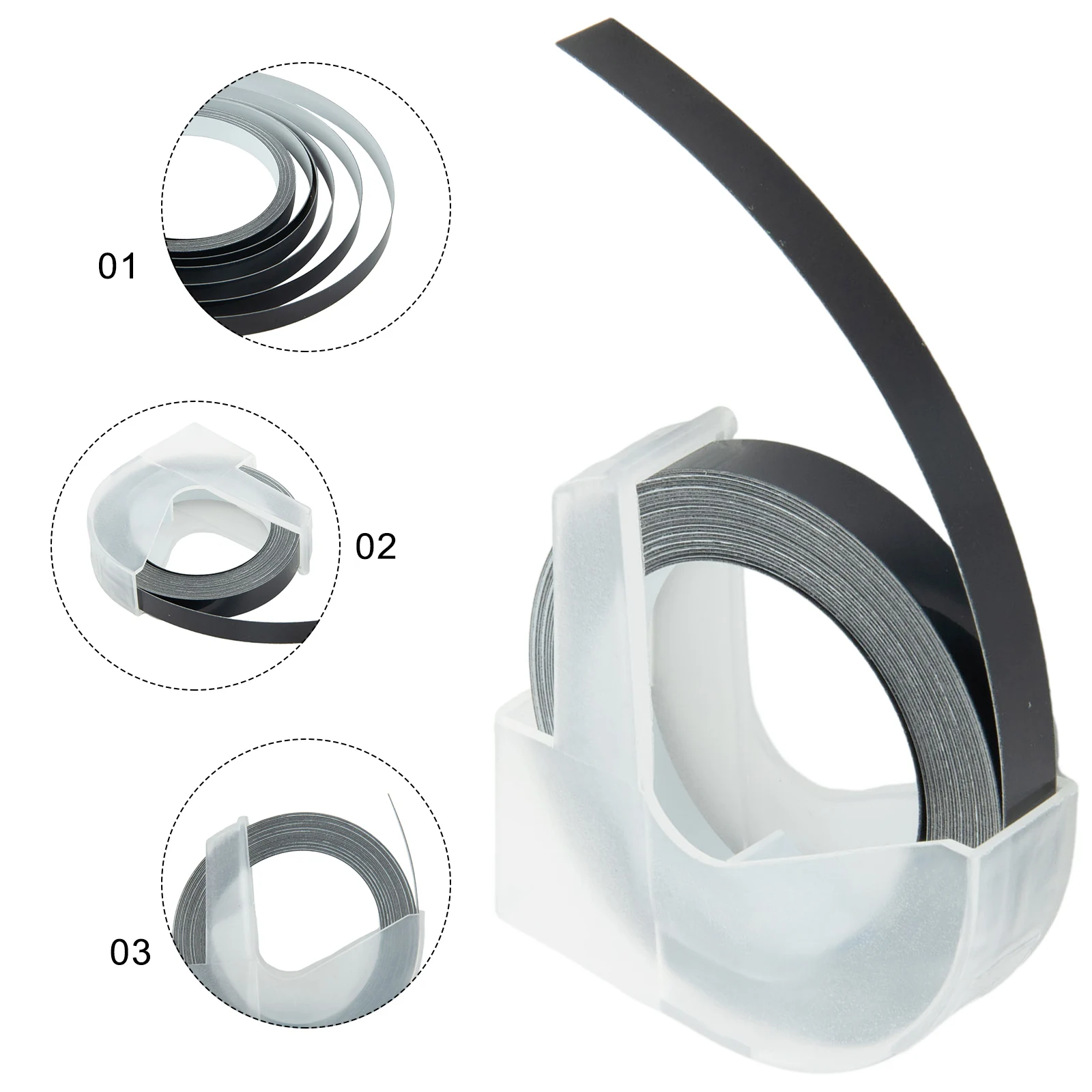 

Reliable Embossing Refill Tape for Label Makers Fits DYMO12814/For MOTEX5500A/5500B Models Perfect Organization Tool