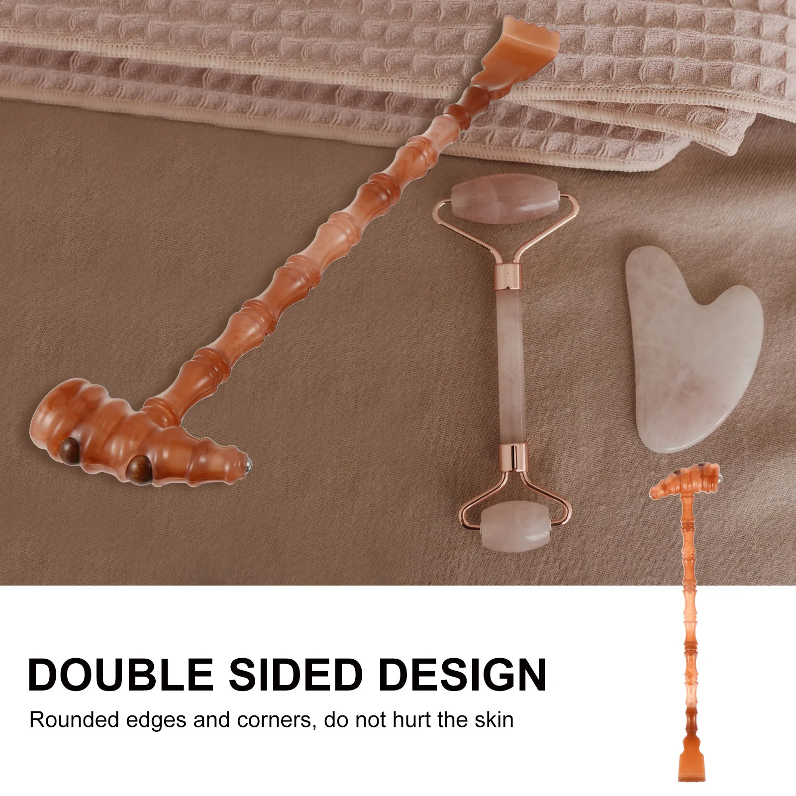 

2 шт., массажный молоток, легкий портативный инструмент для скребка для спины, средство для снятия стресса, ручной массажер, рожок