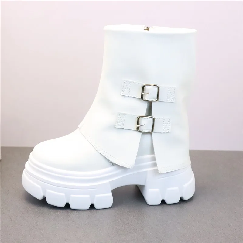 

Fce Lined Mid-Calf Uppers Super High Heel Boot Briti Sle Thi Bot Heightening Autumn Winter Faion Boots Women