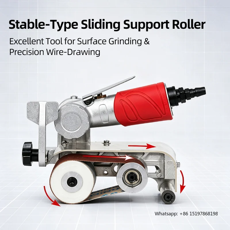 High Performance Belt Sander Machine Abrasive Belt Grinder for Metal Stainless Steel Wood Grinding Polishing