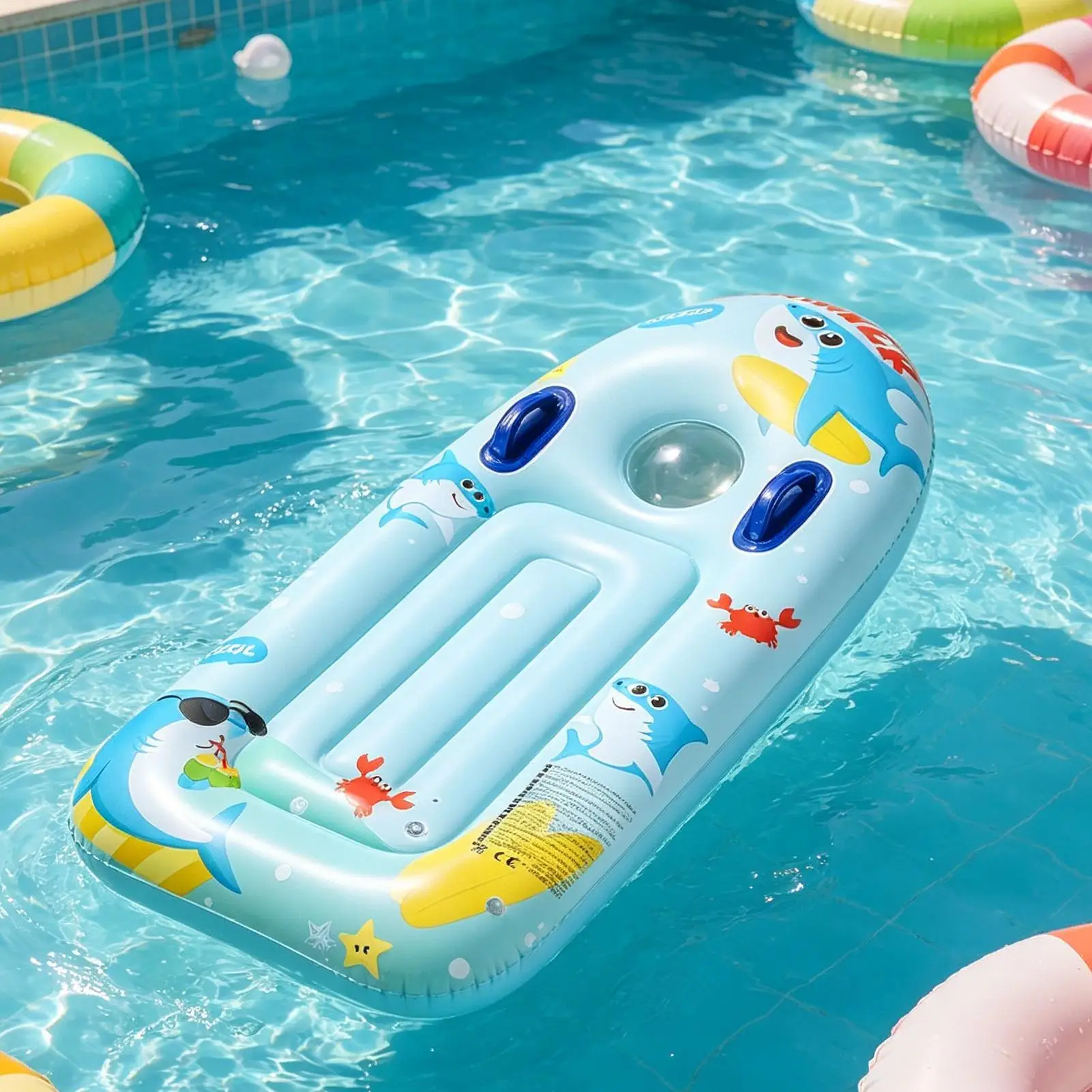 

Inflatable Surf Body Board Pool Floating Kids Toy With Handles Inflatable Floating Surfboard For Boys Girls Lake Beach Pond