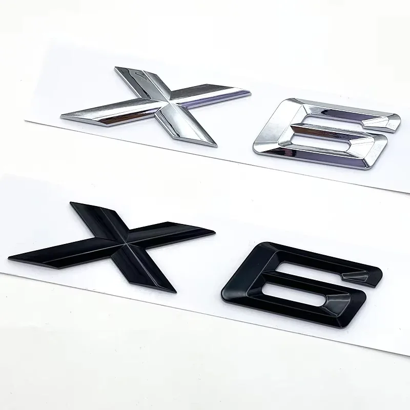 3D Car Trunk Badge ABS Sticker For X1 X3 X5 X6 Sticker Black Chrome Car Letters Rear Trunk Badge For BMW G01 G20 E90 F20 F15 F25 view 4