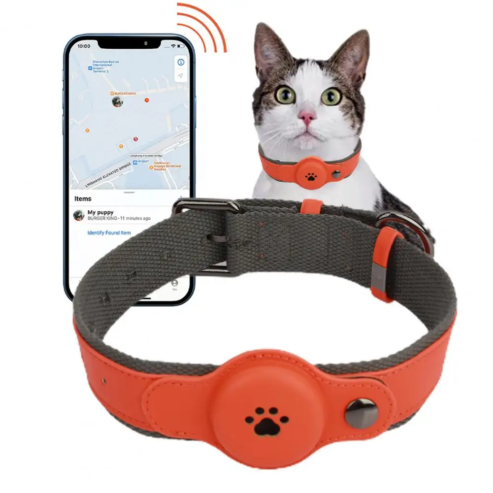 Pet Locator Collar Waterproof Dog GPS Tracker Collar for IOS Lightweight Anti-lost Pet Safe Locator Fits Small Medium Large Dogs