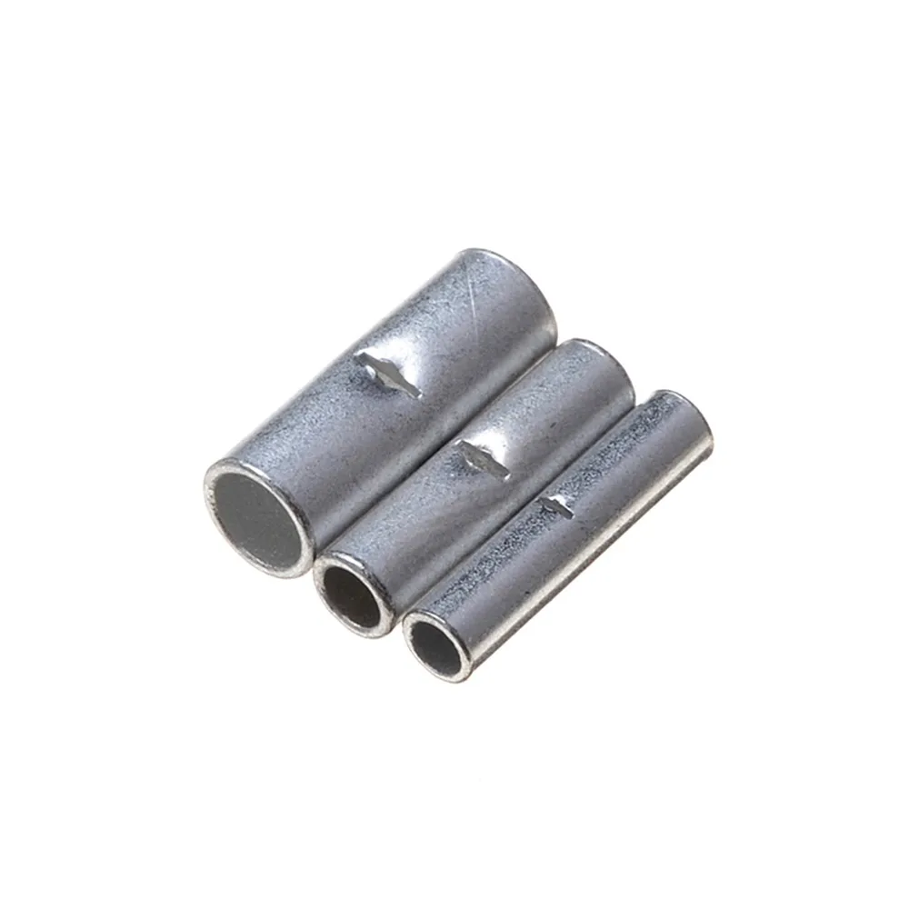 200pcs 22-18 AWG Non-Insulated Butt Connectors 12-10 AWG Seamless Crimping Design Wire Ferrules Storage Case Included 16-14 AWG