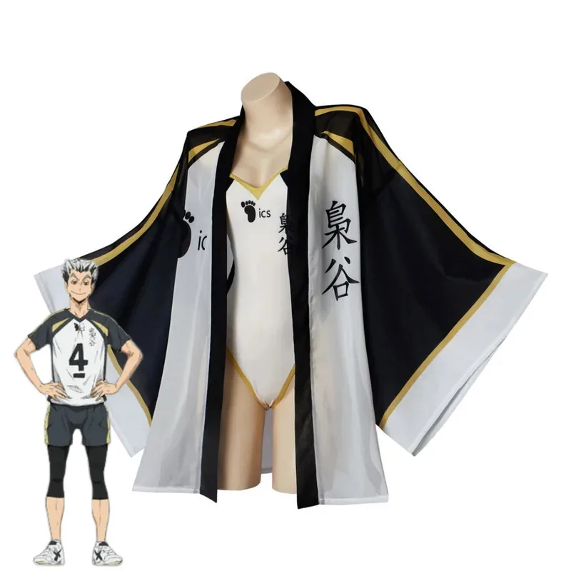 

Haikyuu!! Cosplay Costume Karasuno School Figure Swimsuit Cloak Anime Peripheral Summer Bikini Woman Sexy Beach Suit vl;6