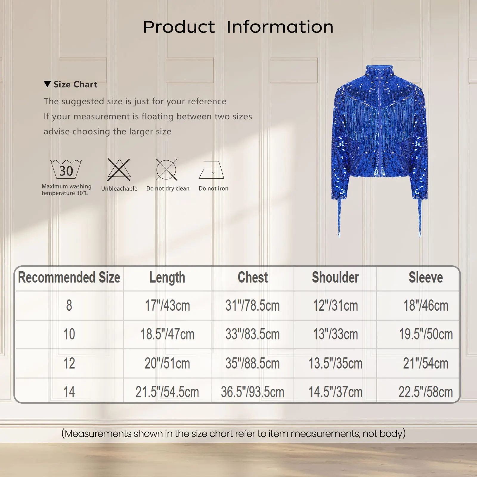 Kids Jongens Cowboy Jas Pailletten Kwastje Lange Mouw Mock Hals Rits Fringe Jas Bovenkleding Hip Hop Jazz Street Dance Wear