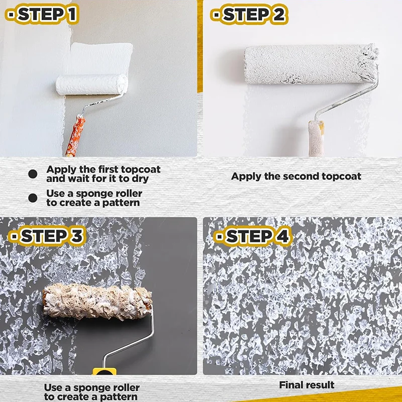 6 Inch Sea Sponge Paint Roller Art Paint Roller Brush Wall Texture Decorating Tool - view 3