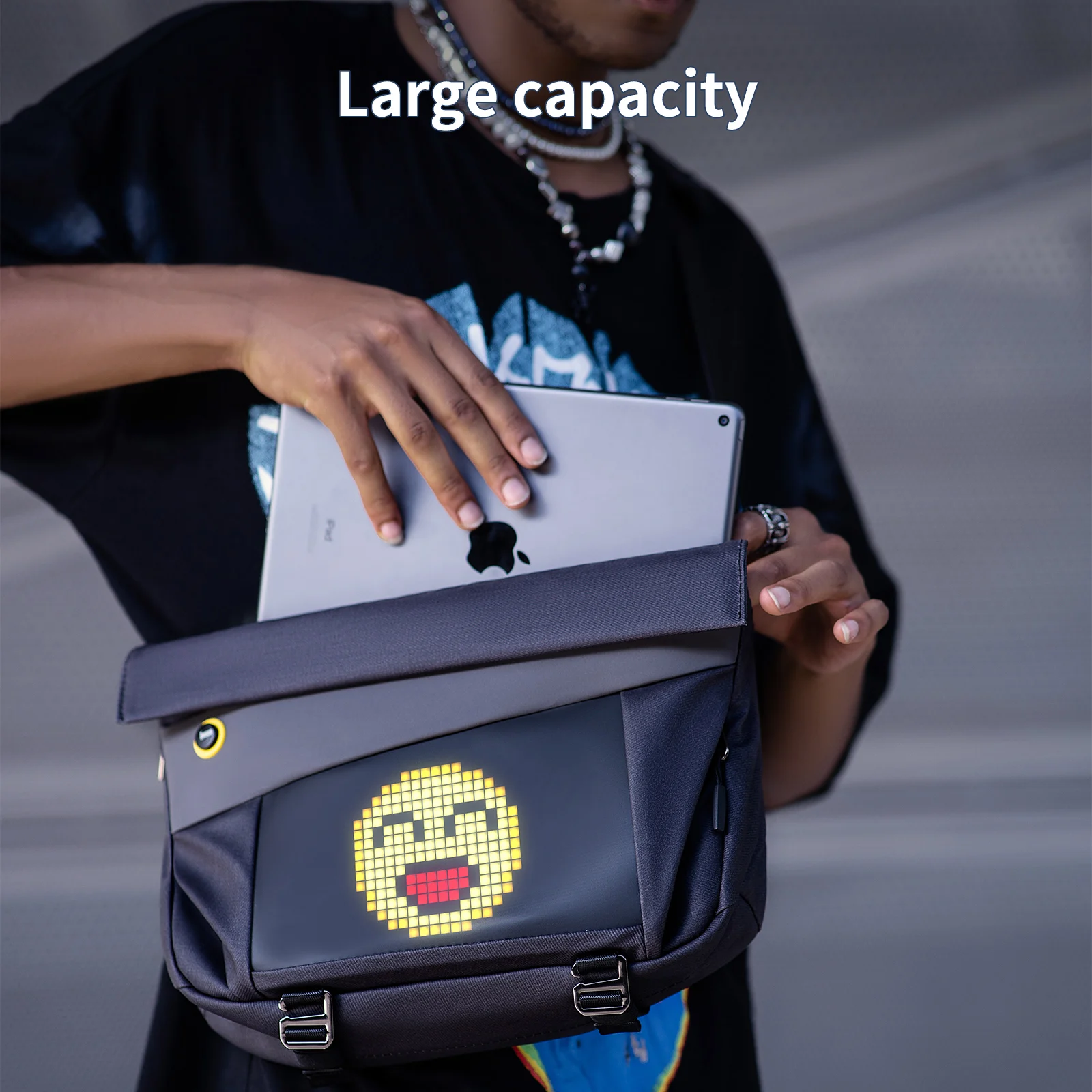 ديفووم-حقيبة رسول للماء للرجال والنساء ، حقيبة حبال ، الفن بكسل ، أدى بكسل ، ديي الفن المتكلم ، تصميم الأزياء ، جديد