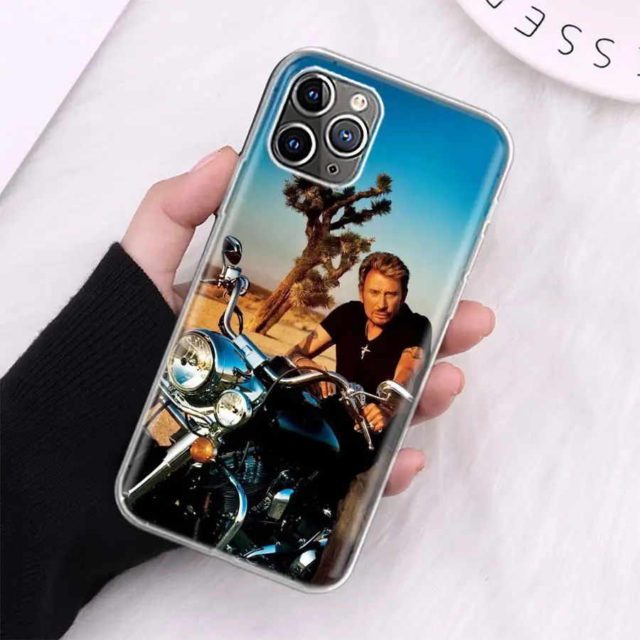 Johnny Hallyday Music Black Phone Case For Apple Iphone 12 Mini 14 13 15 Pro Max 11 X XS XR 16 Plus Funda Cover Shell C