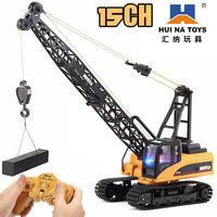 Huina 572 1:14 Rc Truck 15Ch Rc Crane Alloy Cars Trucks Large Crane Engineering Car 2.4Ghz Remote Controlled Car Toys for Boys