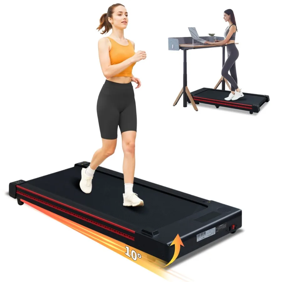 

Walking Pad Treadmill with 10° Incline Remote Control 3HP Portable Compact Treadmills for Home Office Treadmill 264 lb Capacity
