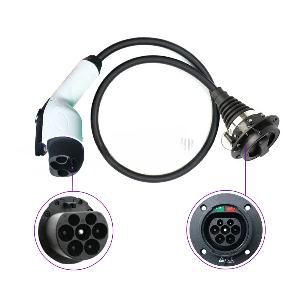 To Type 2 EV Cable Plug To IEC 62196 Socket Charging Adapter for Car Chargers