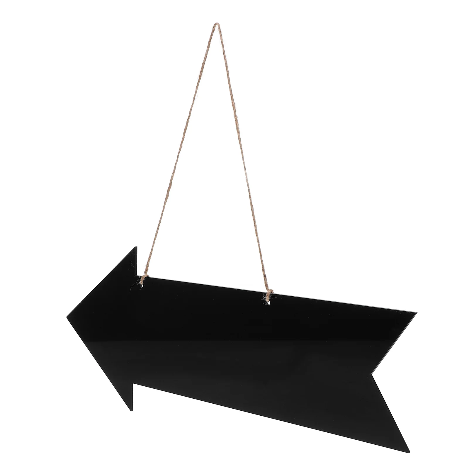 

Black Acrylic Hanging Chalkboard Sign Double Sided Rustic Display for Wedding Party School Office Supplies Decor