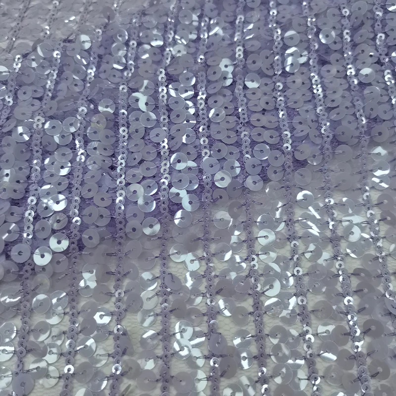 French high-quality mesh fabric, African fashionable sequins, random stripes, sequins, handicrafts, lace and embroidery fabric