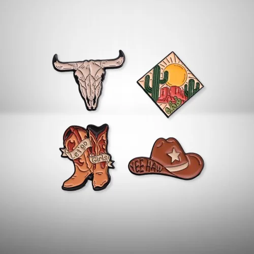 Эмалированные-булавки-cow-girl-на-заказ-крутая-девушка-броши-let-go-значки-на-лацканах-панк-готические-украшения-подарок-для-друзей