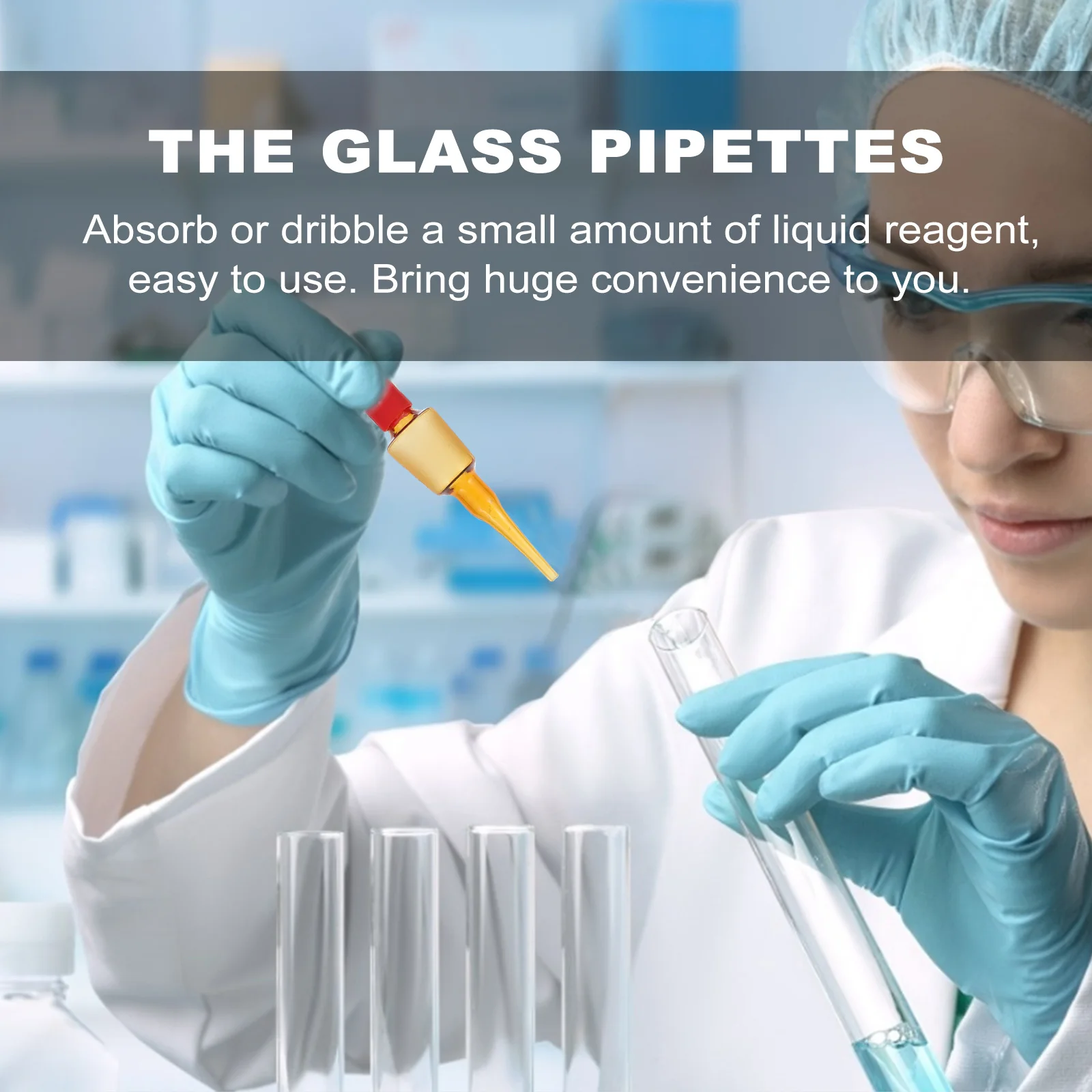 

10 Pcs Essential Oils Glass Pipette Dropper Laboratory Supplies Dropping Pipettes Liquid Brown