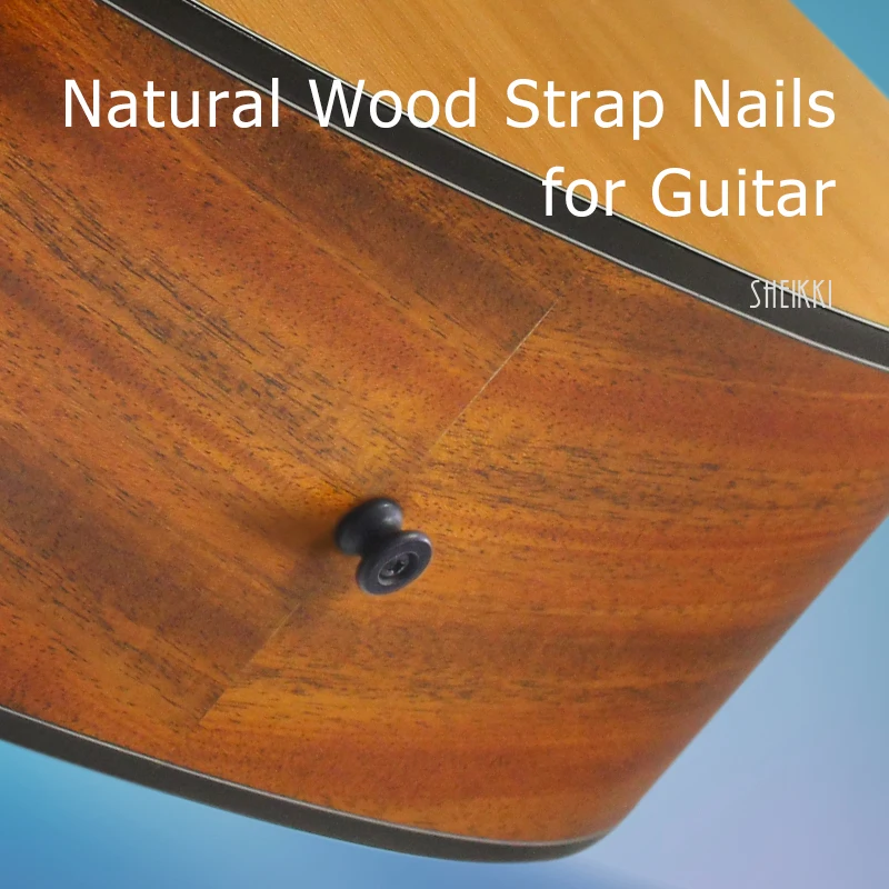 

Natural Wood Strap Nails Acoustic Guitar Skidproof Tail Buckle Buttons Pegs Electric Guitar Bass Ukulele Accessories