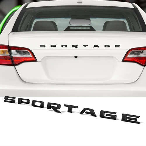 1 Uds. Insignia de SPORTAGE negra, pegatina para maletero trasero para Kia SPORTAGE K3 KX3 KX5 K5 GT Line, pegatina trasera de estilo de coche KIA
