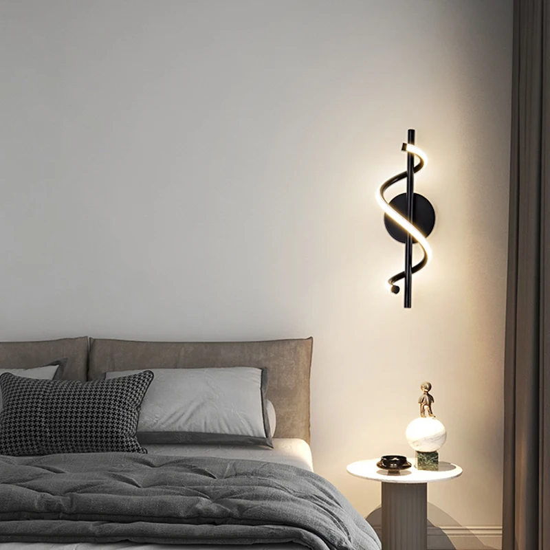 Nordic Modern LED Wall Lamp Wall Decoration For Living Room Bedroom Bedside Wall Lamp Minimalist Indoor Lighting Decoration