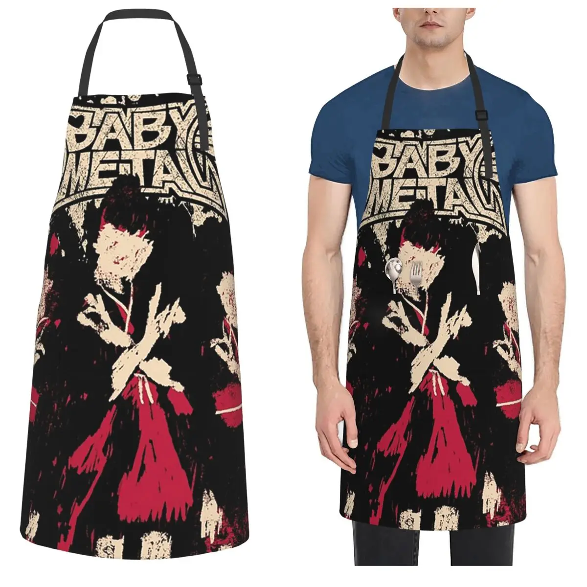 

The Babymetal Tour Aprons Chef Cooking Baking Tablier Waterproof Bib Kitchen Cleaning Pinafore for Women Men Painting