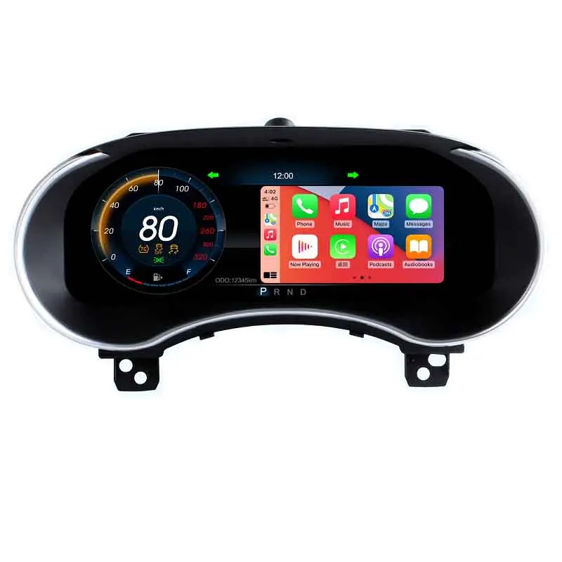 

12.3" LCD Dashboard Car Digital Cluster Instrument Speedometer Virtual Cockpit Carplay for Jeep Grand Cherokee 2014-2