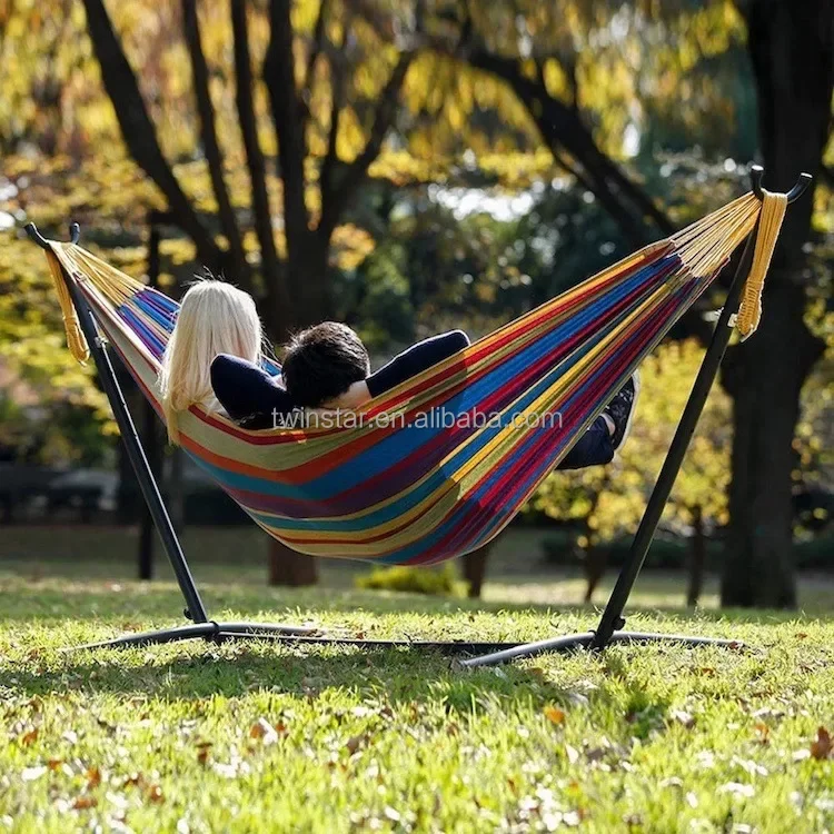 Hamaca portátil plegable para acampar al aire libre con soporte