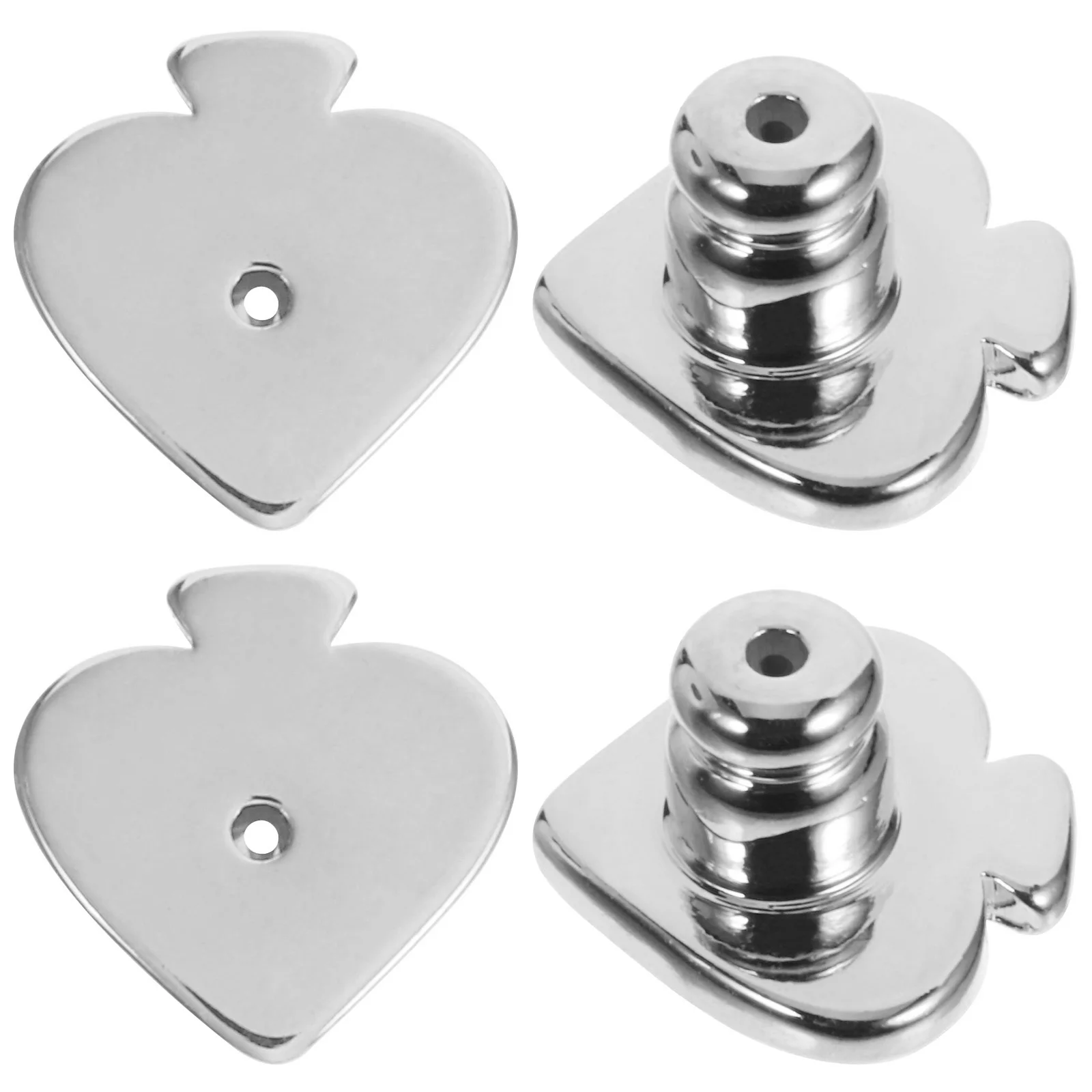 

4pcs Backs For Studs Metal Replacement Earring Accessories Locking Earring Backs Safety Stoppers For Heavy Earrings Ear Jewelry