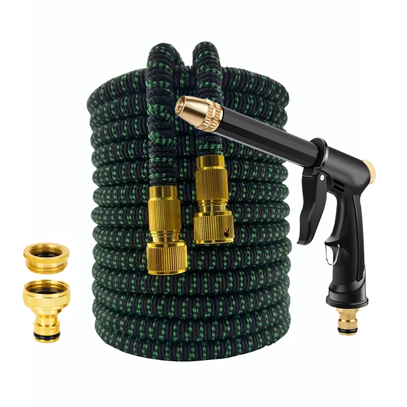 

Расширяемый волшебный шланг 25 футов-100 футов, шланг для мойки автомобилей высокого давления с набором пистолетов-распылителей, инструмент для полива на открытом воздухе, садовый шланг