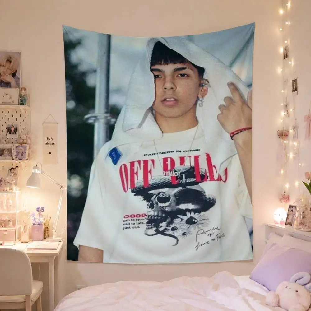F-Famous Argentine Rapper Milo J Flag Digital Printing Banner for Garage Wall Out Door Decoration