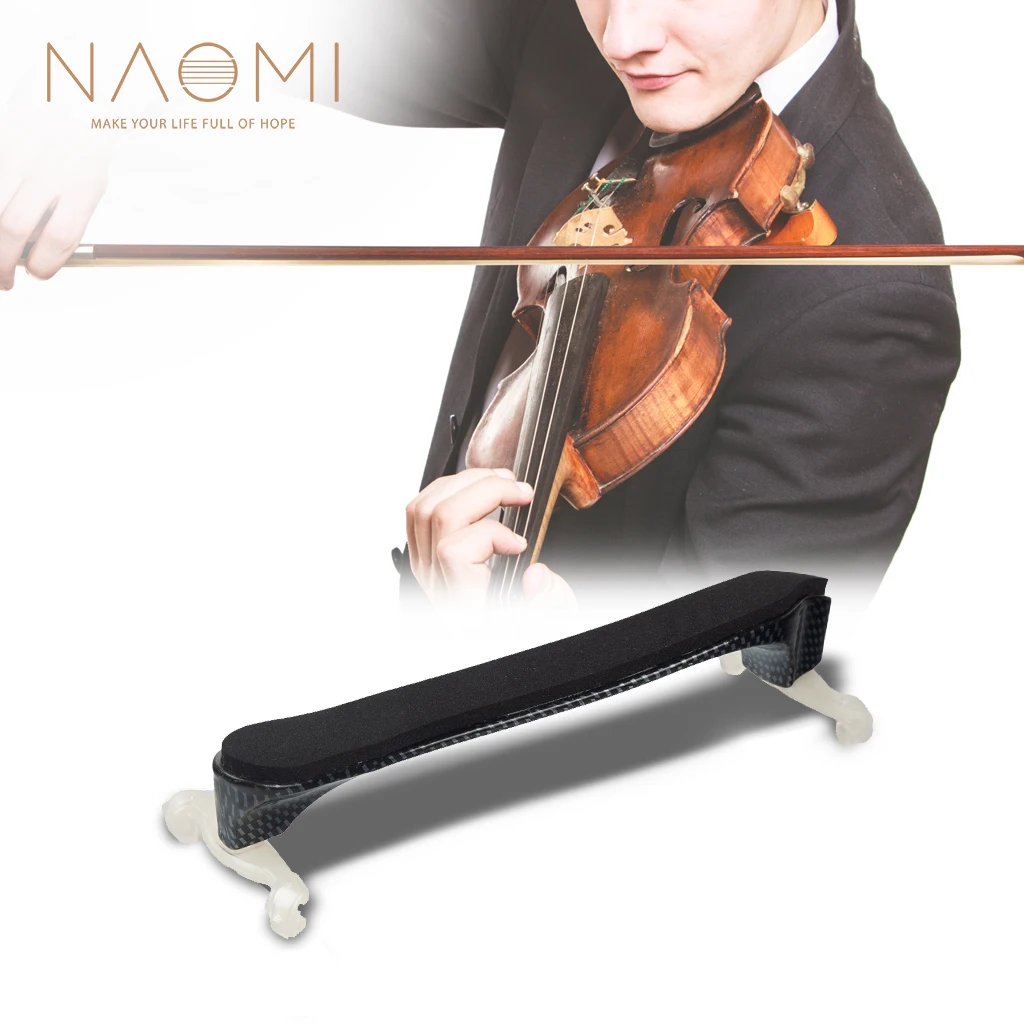 

NAOMI Professional Violin Shoulder Rest Light Carbon Fiber Veneer Shoulder Rest Adjustable 3/4 4/4 Violin/ Fiddle Shoulder Rest