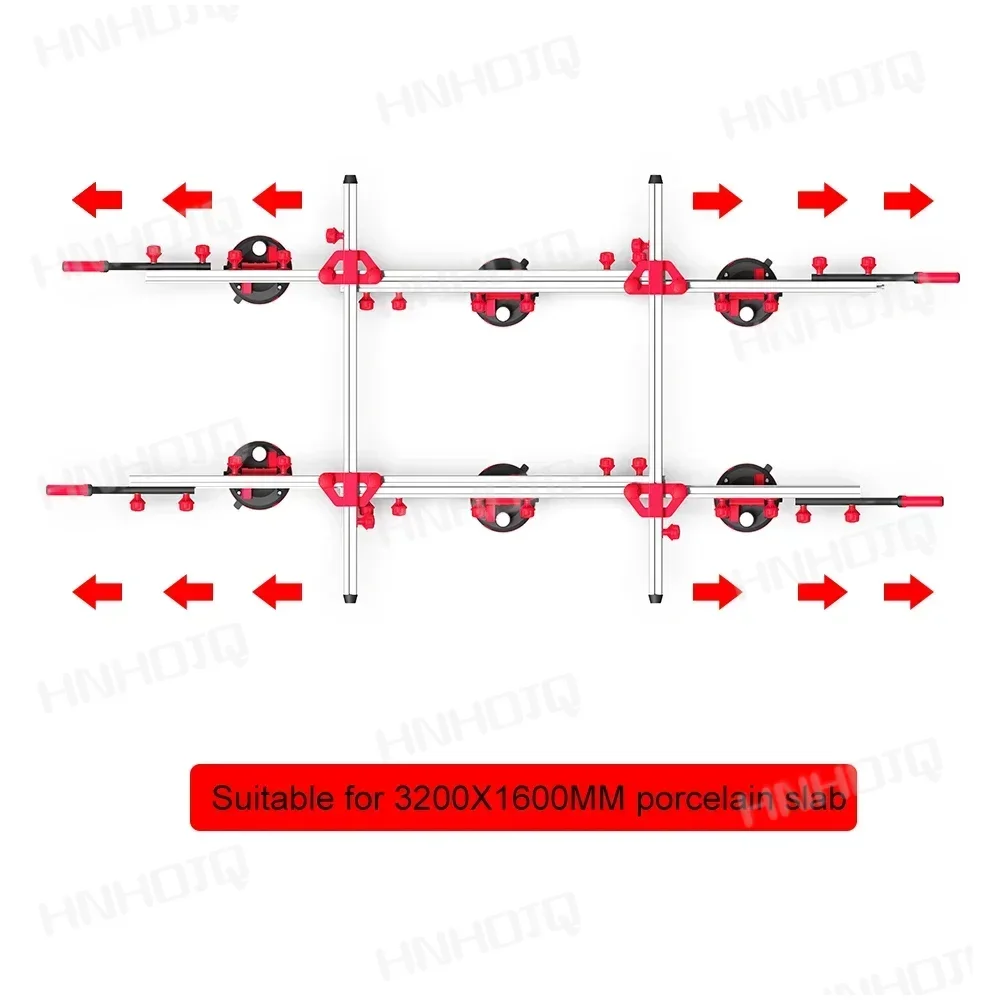 Large Format Tile Slab Carry System Porcelain Ceramic Handling Lifter Tool with Transport Cart