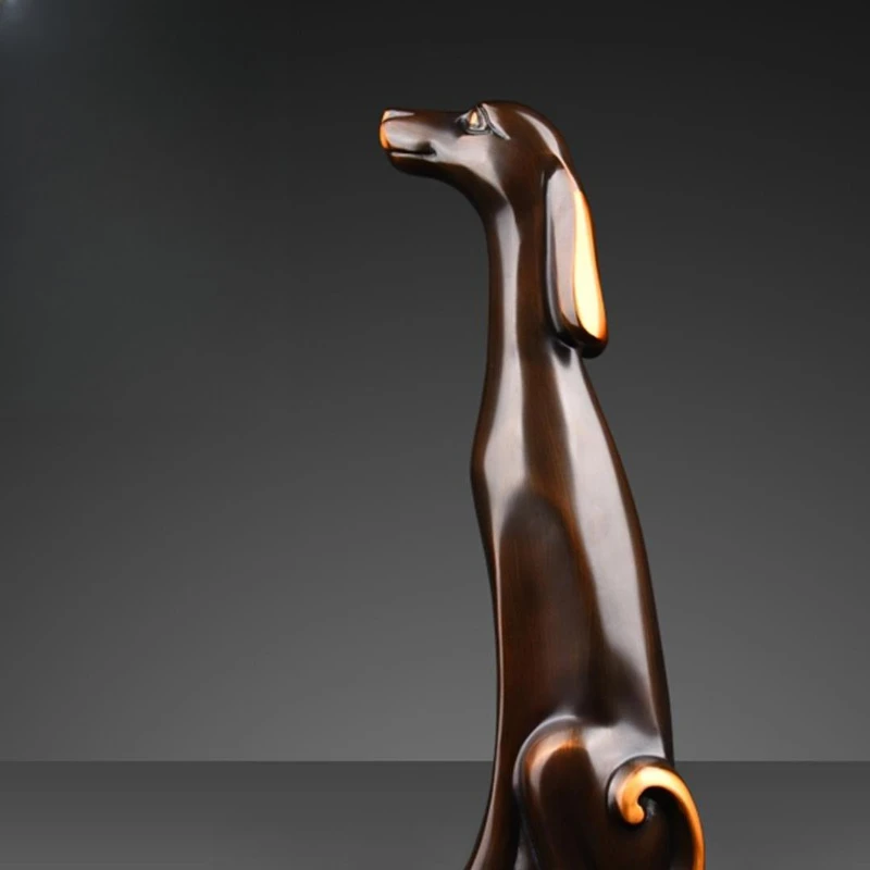 

Ornament, living room decoration, high-end metal door, Wangcai dog mascot, town house housewarming gift