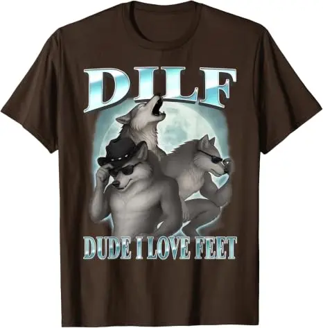 Alter, ich liebe Füße, lustiges Alpha-Werwolf-Mond-Bootleg-Meme-T-Shirt, Y2k-Werwolf-Mond, weiche Baumwoll-T-Shirts, Herrenmode, Ästhetik – Detail 8