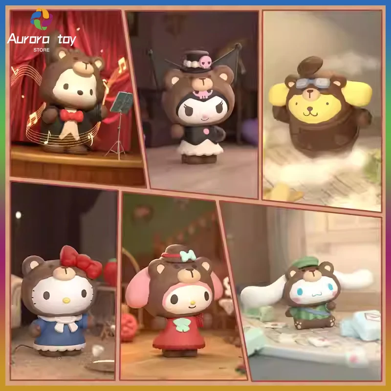

Новая серия Blokees Blind Box Sanrio Dodo: Ретро-медвежонок встречает собаку с большими ушами. Загадочная коробка. Милая подвеска для телефона. Подарки для девочек.