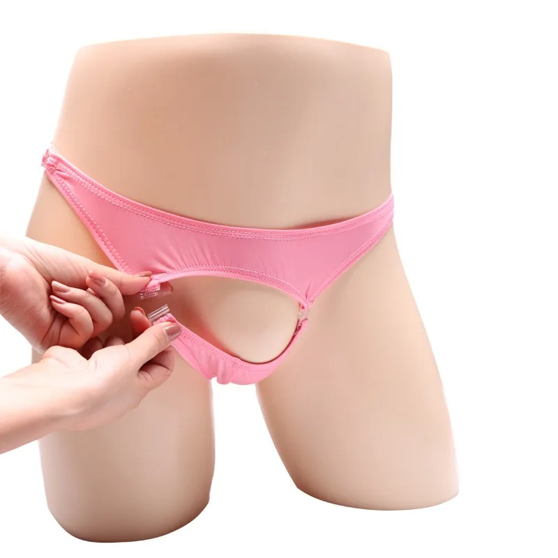 Exposed Cock Thong Mens Sexy Lingerie Panties Open Front Hole G-String Underpant Reduce Sensitivity Underwear Porn O-Rings Thong