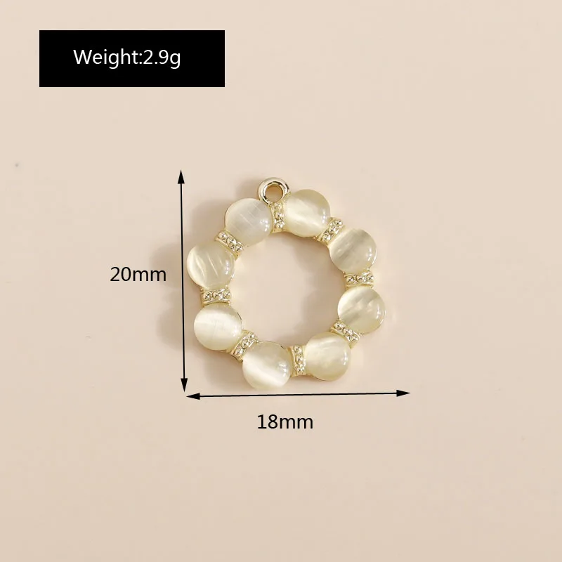 Leslie 4 stücke exquisite Kristall perle runde Hase Schmetterling Bowknot Charms für Ohrringe Halskette Armband DIY Schmuck Zubehör – Detail 7