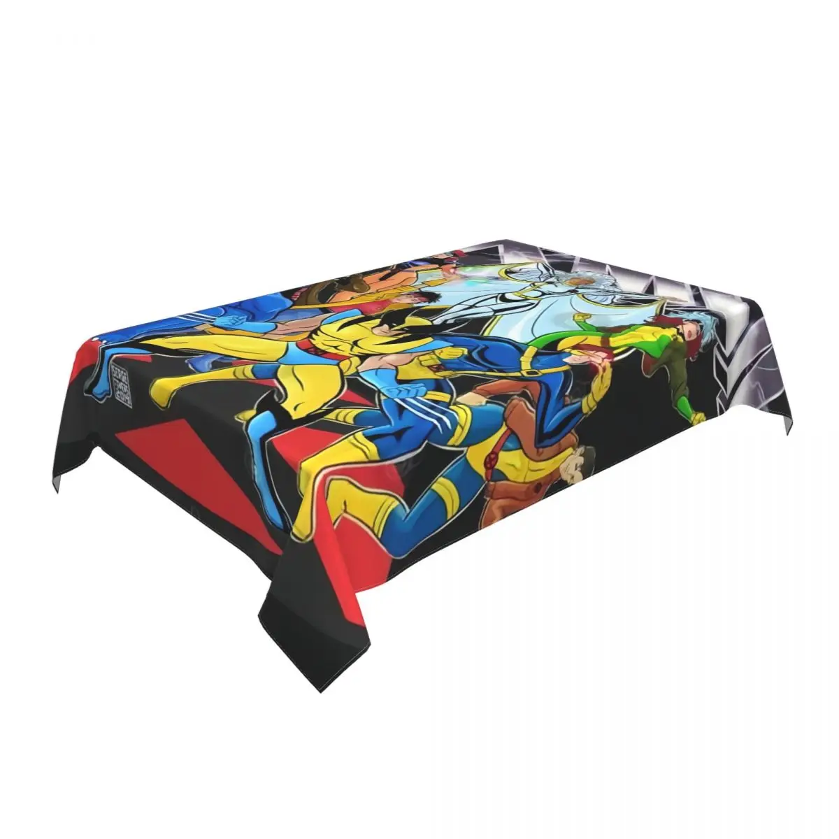 Customized Disney X-Men Marvel Film Tablecloth Rectangular Fitted Waterproof Table Cloth Cover for Party