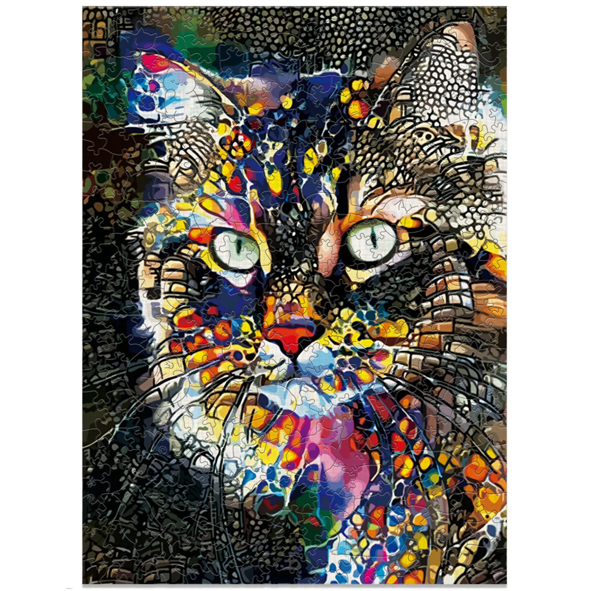 Puzzle rettangolari per animali in legno di gatto Giochi creativi Brain Twister Regali di festa Puzzle in legno Bambini Adulti Giocattoli fai da te di alta qualità